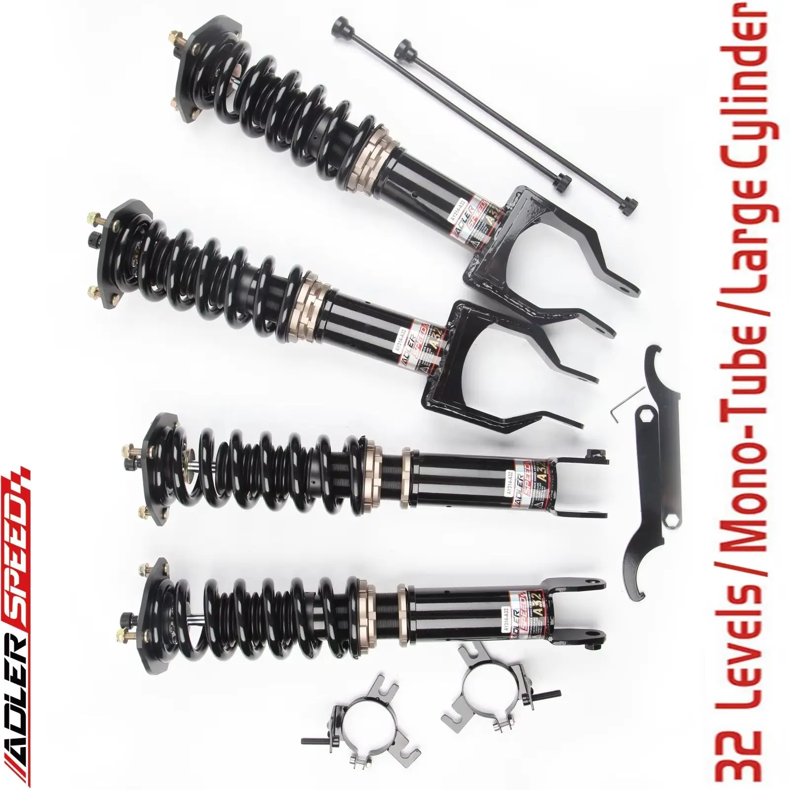 ADLERSPEED 32 Way Adj. Height & Damping Coilovers Suspension Kit For 08-24 Nissan GT-R R35