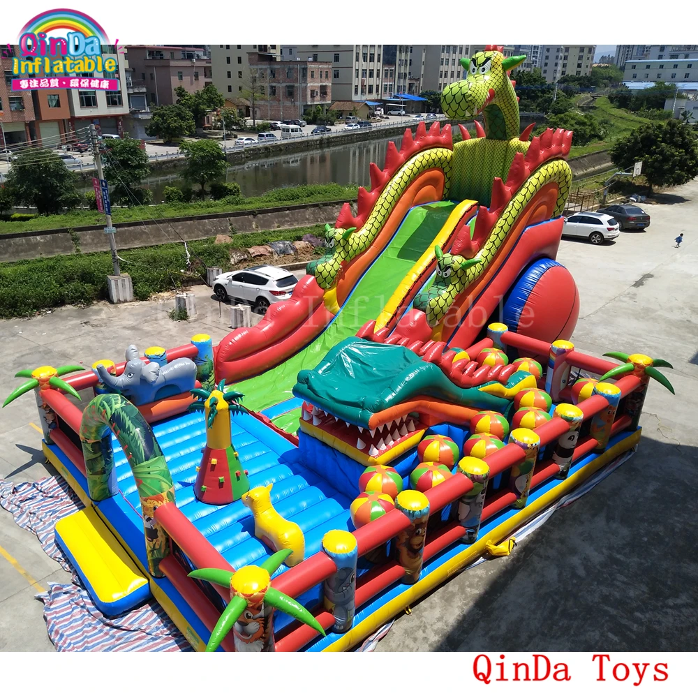 17*11*8M Commercial Used Bounce House For Sale Craigslist,Free Blower Inflatable Giant Fun City