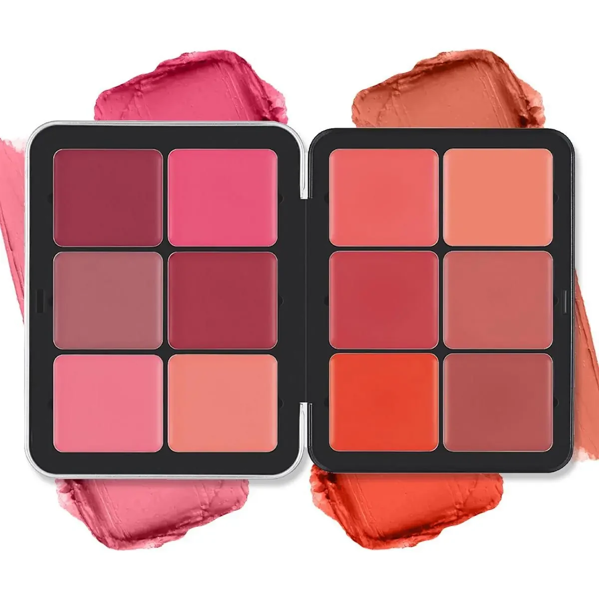 Makeup Facial Natural Matte 12 Colors Blusher Expansion Color A Box of Multi-Color Cream Blush Plates Cream Blush for Dark Skin