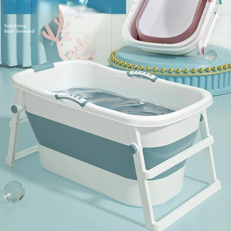 

Baby Folding Bath Tub Newborn Children Bathing Bucket Winter Supplies Swimming Pool Home Inflatable Adults Home Sauna Foot Basin