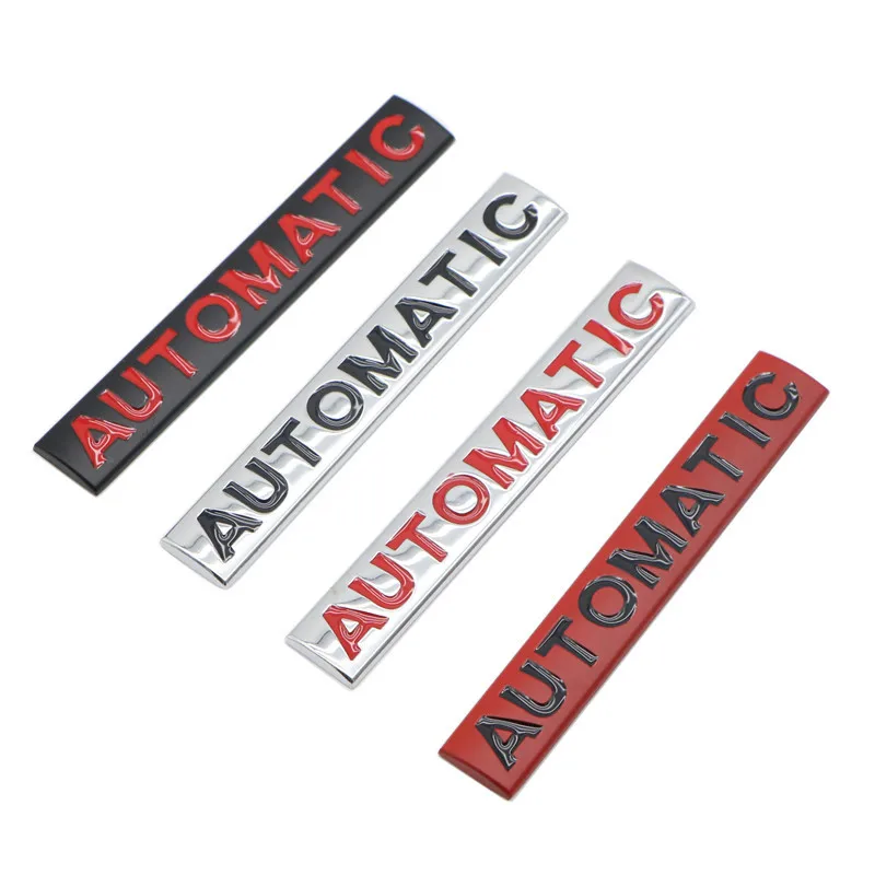 1 Pcs 3D Metal  Chrome AUTOMATIC Emblem Badge Car Sticker Decal For Toyota  Hyundai BMW Audi Honda Opel Lada