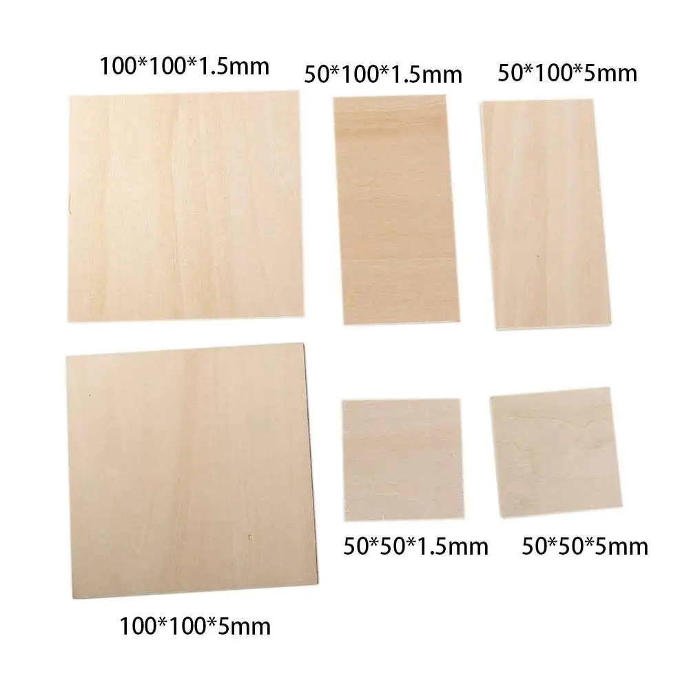 Wood Model Wood Board DIY Wooden House Sheet Rectangle Wood Basswood Plywood Aviation Model Layer Board Wooden Plywood Board