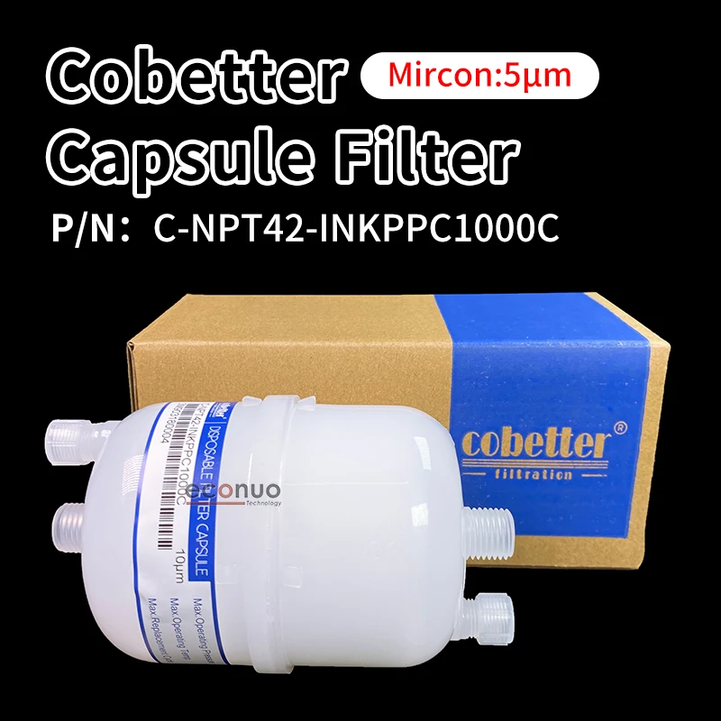 

1PCS Cobetter Filte C-NPT42-INKPPC0500C 5μm C-NPT42-INKPPC1000C 10μm For UV Flatbed Machine Elbow Ink Filter