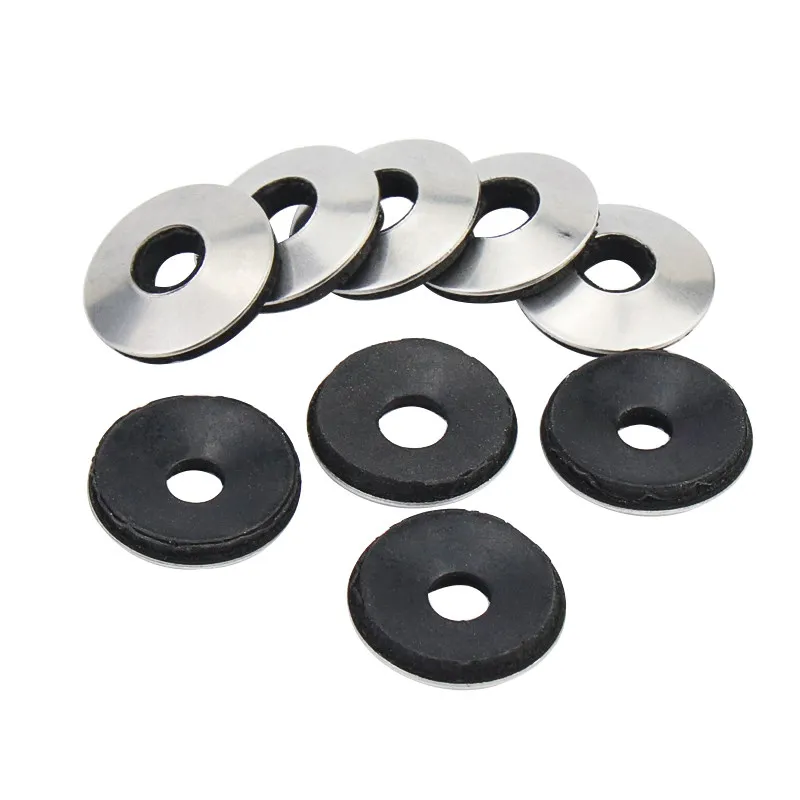 304 Stainless Steel EPDM Composite Waterproof and Non-slip Gasket M4.2 M4.8 M5.5 M6.3 M8 M10 EPDM Bonded Sealing Rubber Washers