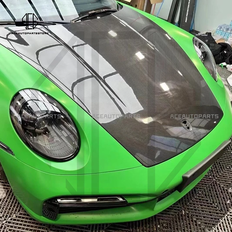 

Dry Carbon Fiber Front And Rear Lip Side Skirt Hood Air Vent Spoiler Suitable For Porsche 911 992 Modified OEM Style Kit
