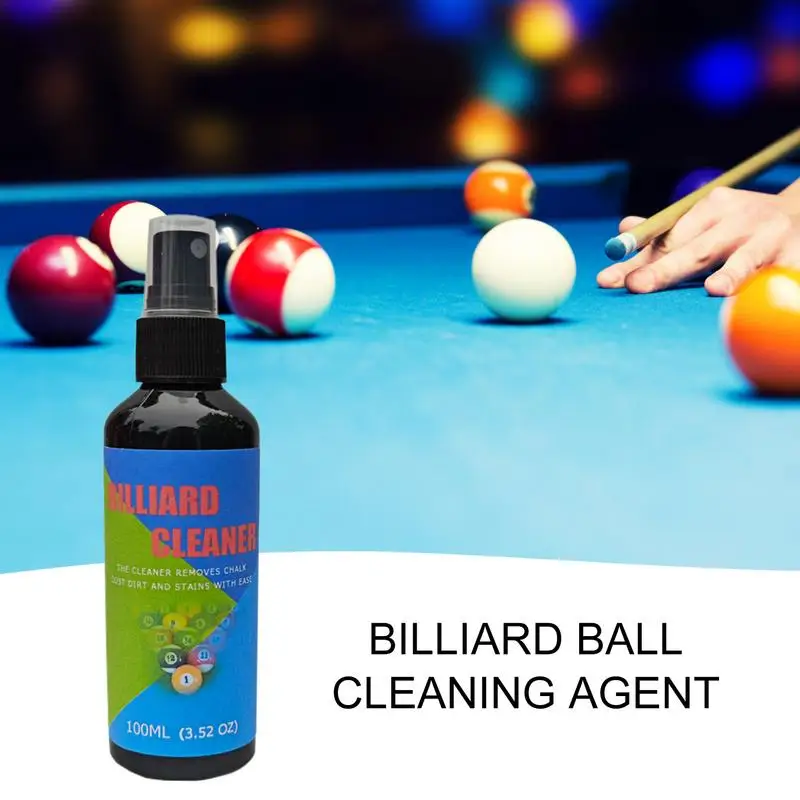 Pool Ball Cleaner Spray para bola de resina padrão, limpeza profunda, limpeza, bolas de bilhar