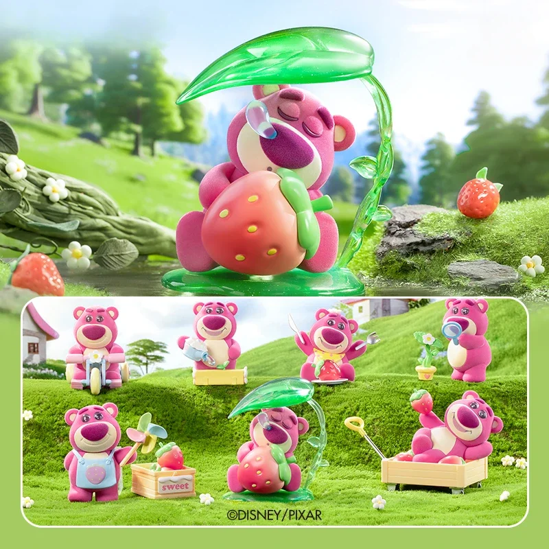 MINISO Disney Lotso Characters Blind Box Strawberry Orchard Series Mystery Box Kawaii Model Toys for Kids Holiday Gift Genuine