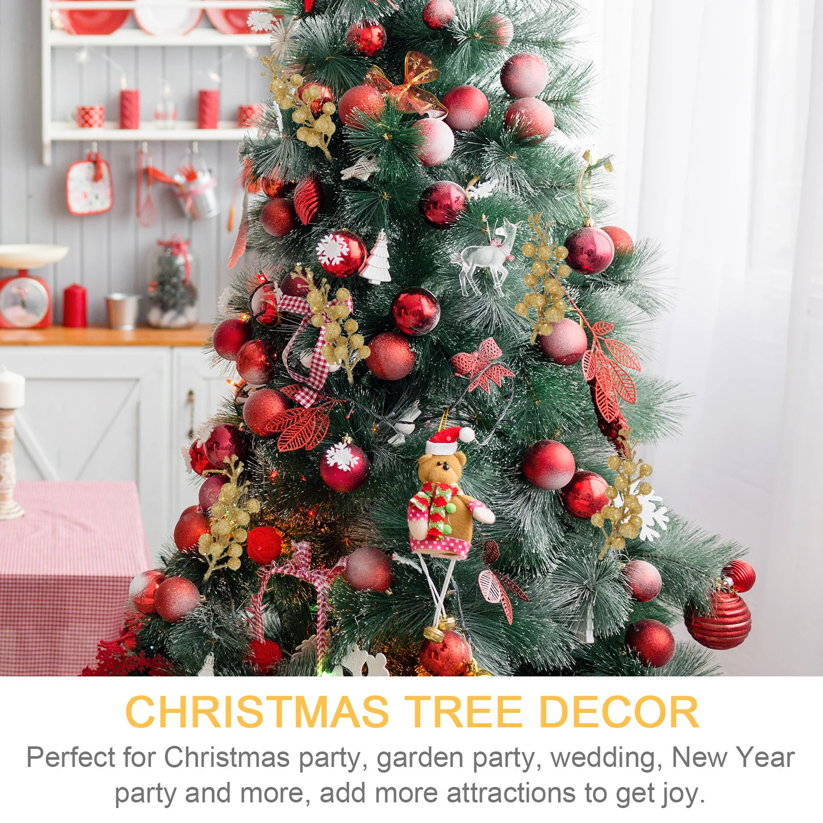 

6Pcs Christmas Berry Decor Premium Foamed Christmas Tree Accessory Wreath Decor Party Decoration Foamed Berry Accessory