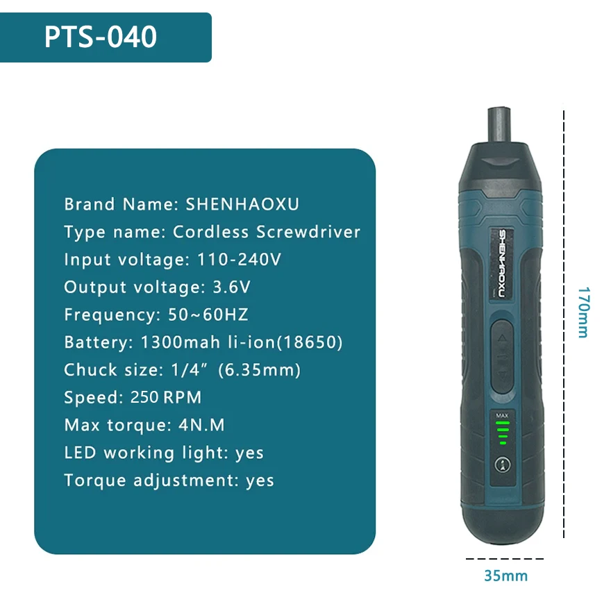 Electric Screwdriver Battery Rechargeable Cordless Screwdriver Powerful Impact Wireless Screwdriver Drill Electric Screw Driver