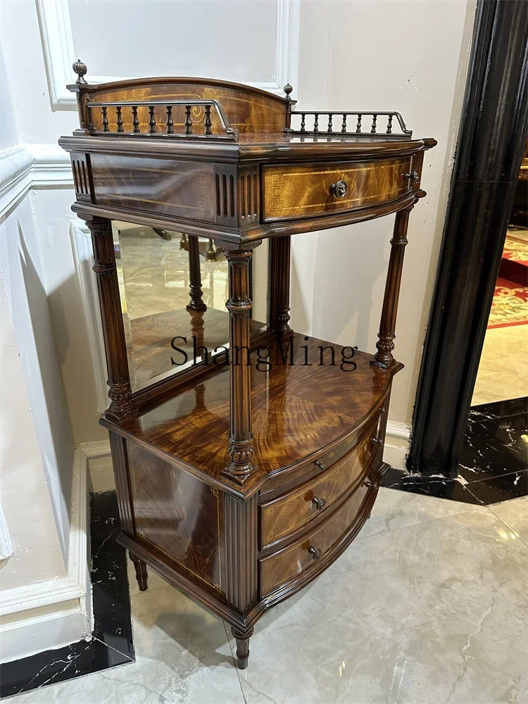CL furniture corner few mahogany heart solid wood phone rack villa mansion square few small coffee table