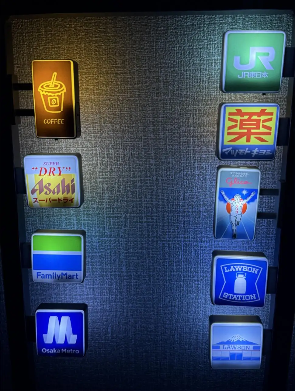 Letrero Luminoso Publicitario de Dotonbori Glico Fuji Mountain Kawaguchiko Town Lawson, Imán para Refrigerador con Diseño de Letrero