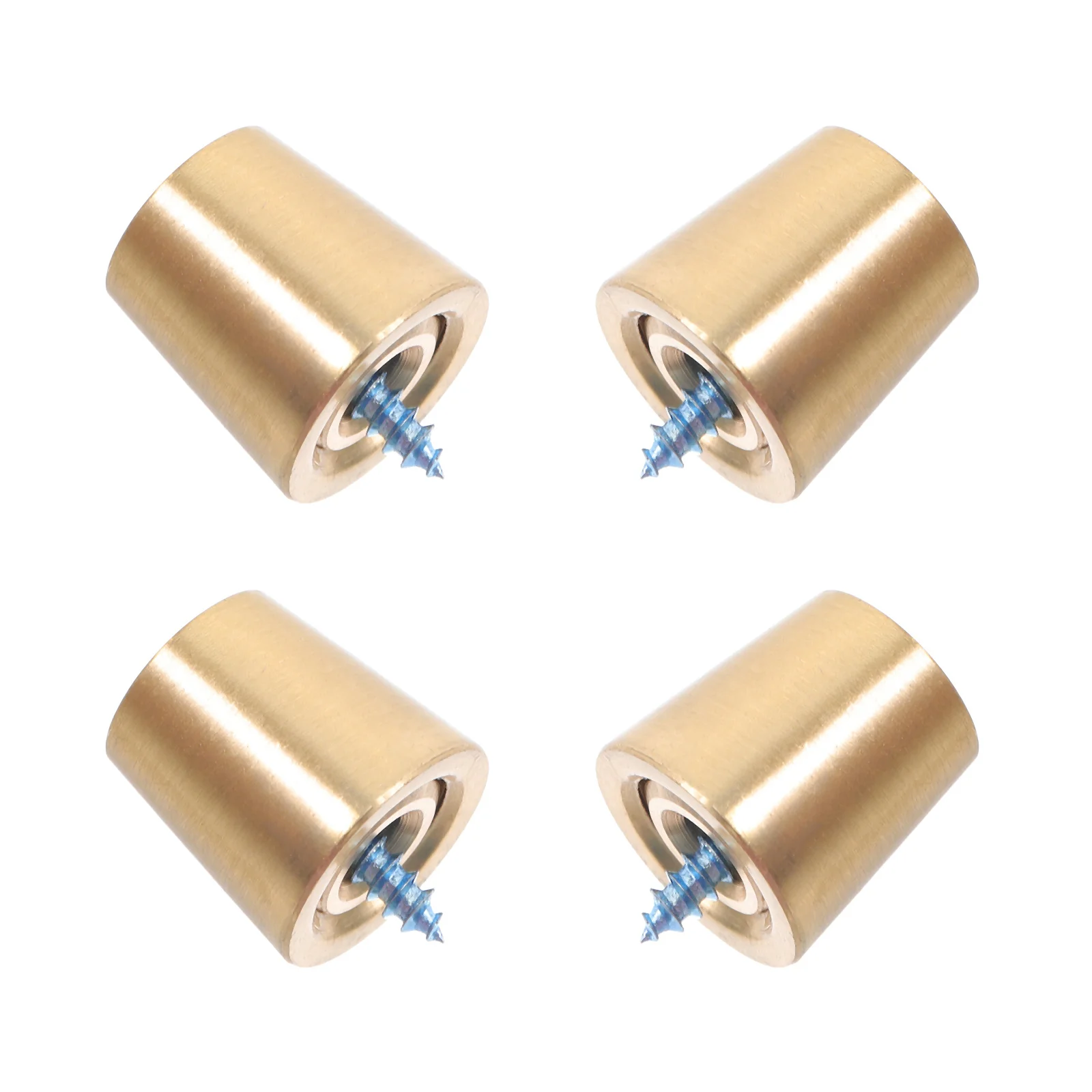 4Pcs Copper Lamp Base Pads Smooth Solid Metal Lamp Stand Risers for Table Desk Light Base Holders Display Accessories