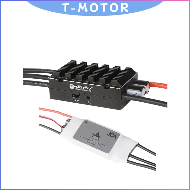 

T-MOTOR AT Brushless ESC 12-115A 2-14S, Programmable BEC Waterproof for RC Airplane FPV Fixed-Wing & UAV Wings