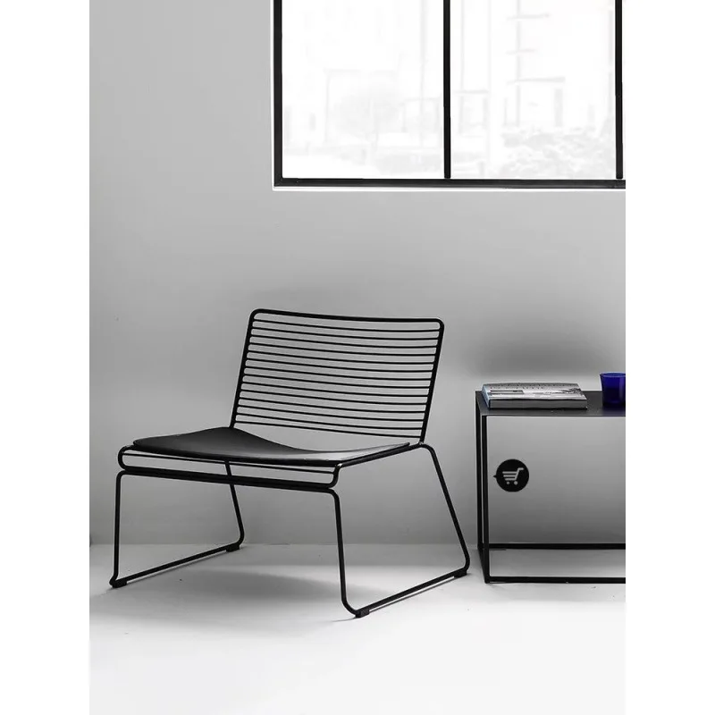 

Chair light luxury wrought iron modern dining chair simple outdoor balcony leisure Internet celebrity home table and chair