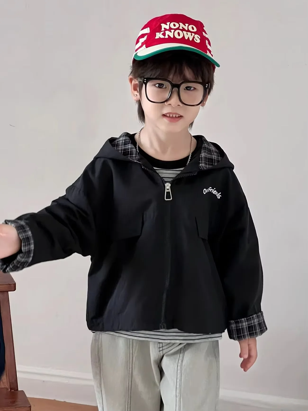 

Children's Jacket Spring and Autumn 2026 New Style Boys' and Baby's Casual Hooded Windbreaker Coat