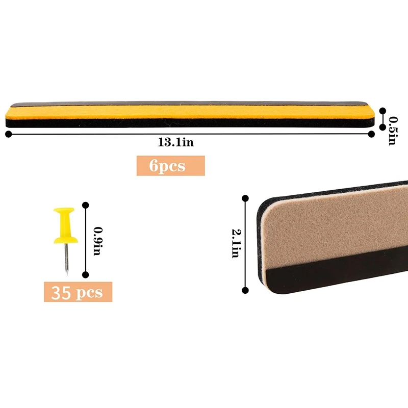 6 แพ็คสี Combo Bulletin Board แถบกาวหนาได้รับการสนับสนุนแม่เหล็ก Bulletin บาร์สําหรับ Home Office Memo Cork Board