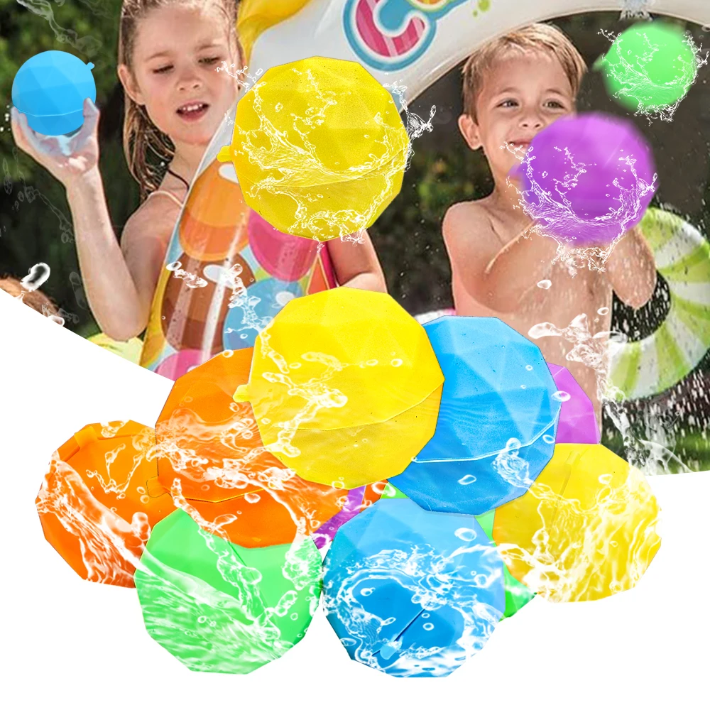 1/5Pcs Reusable Water Balloons Refillable Water Bomb Splash Balls for Water Games Summer Fashion Pool Beach Fighting Game Toys