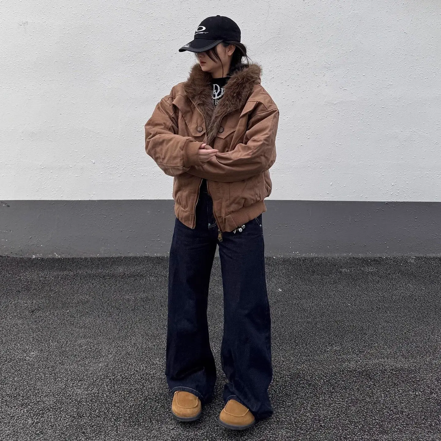 

Мужские осенние куртки с меховым воротником, вышивкой в боунском стиле, оригинальные, модные, качественные, на пуговицах, повседневные, теплые, на подкладке, элегантные, свободного кроя