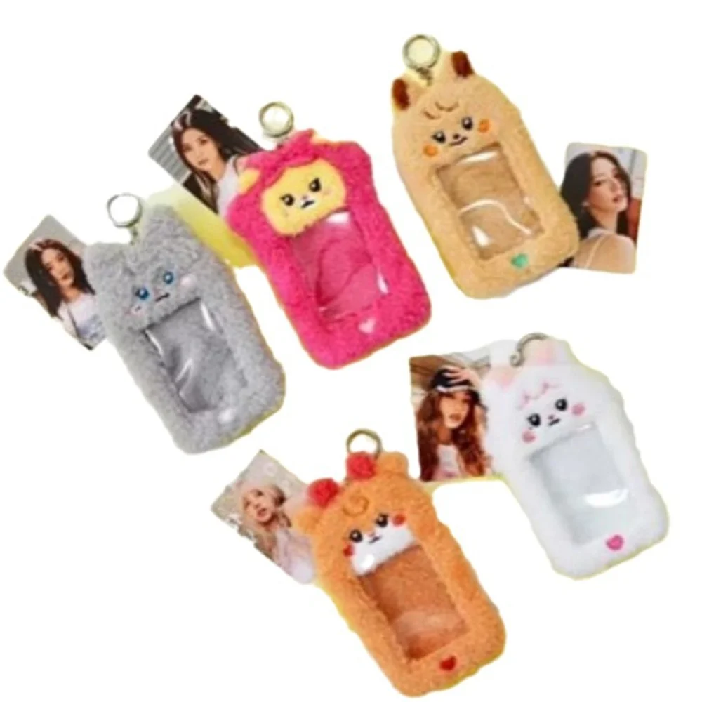 KPOP (G)I-DLE Plush Card Holder Yuqi Minnie Soyeon Shuhua Miyeon Cute Cartoon Card Protective Korean Style Keychain Pendant Gift