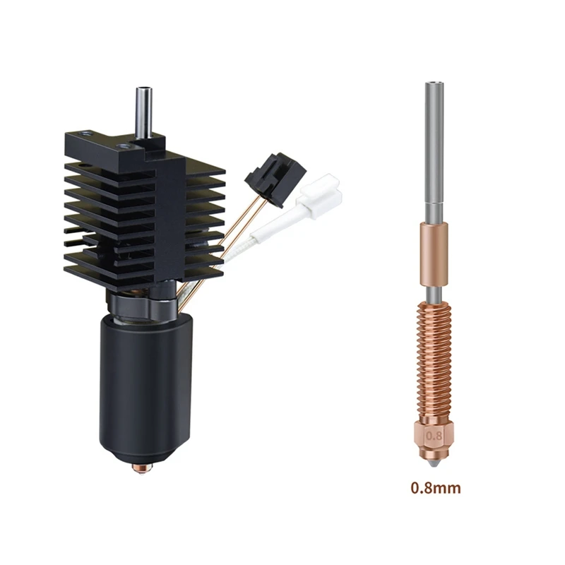 Hotend Kit for K2 Plus Ceramic Heating Block Replacement Hot End for 3D Printer Parts Quick-Swap Nozzle 0.8mm-A56M