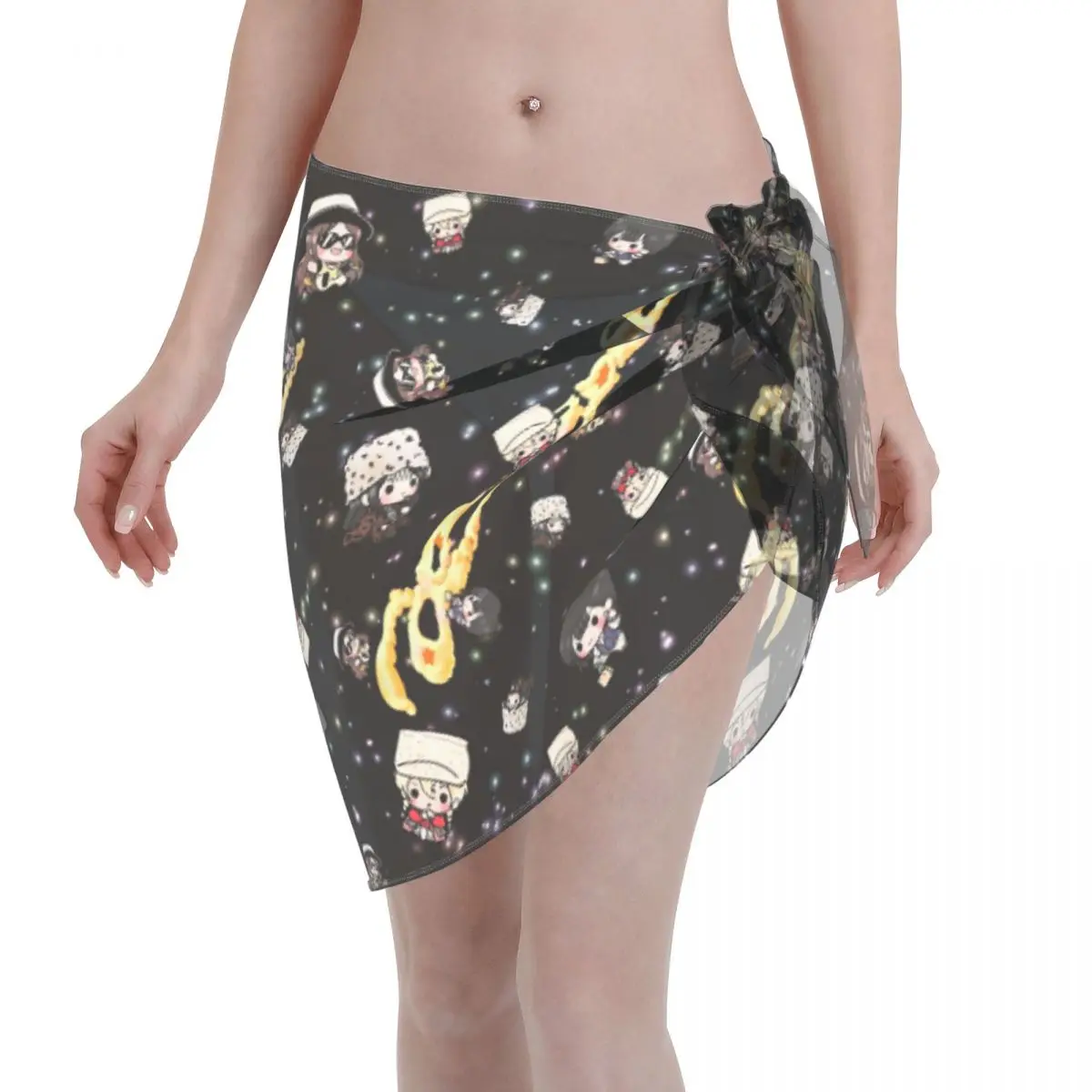 

Custom A-Aespas Short Sarongs Swimsuit Cover-ups Print Girl Group Bikini Wrap Sheer Sarong Beach Wrap