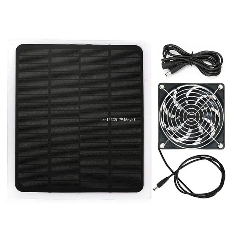 

Solar Powered Fan 10W Solar Panel Waterproof with Solar Exhaust Fan for Greenhouse Shed Chicken Pet Houses Dropship