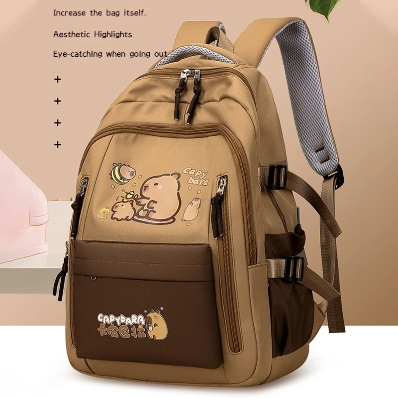 zaino-unisex-con-motivo-capibara-carino-borse-da-scuola-con-tracolla-regolabile-di-grande-capacita-per-pendolarismo-fuori-per-studenti-ritorno-a-scuola
