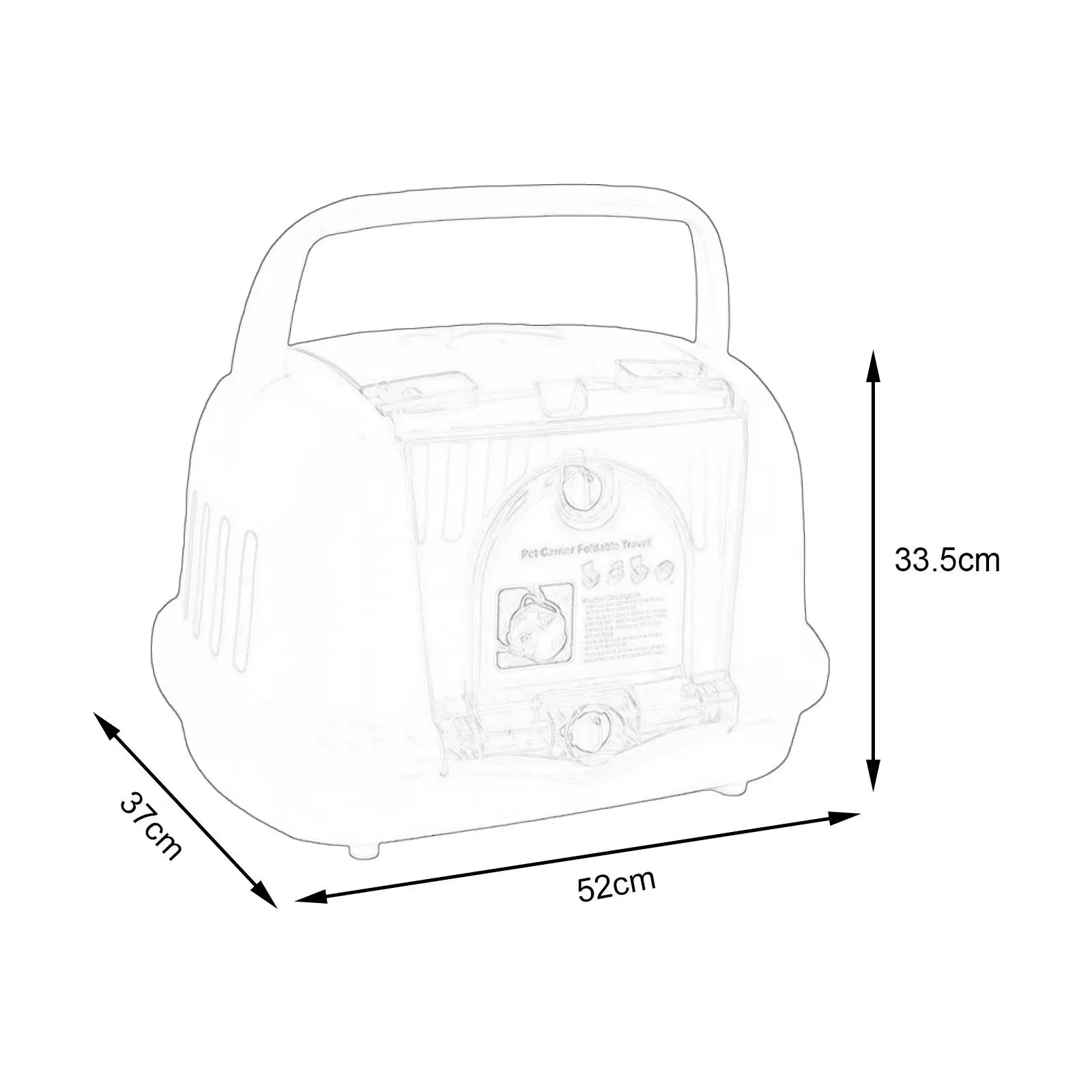 حامل كلب للقطط ذو جوانب صلبة للكلاب الصغيرة والمتوسطة والداخلية والخارجية