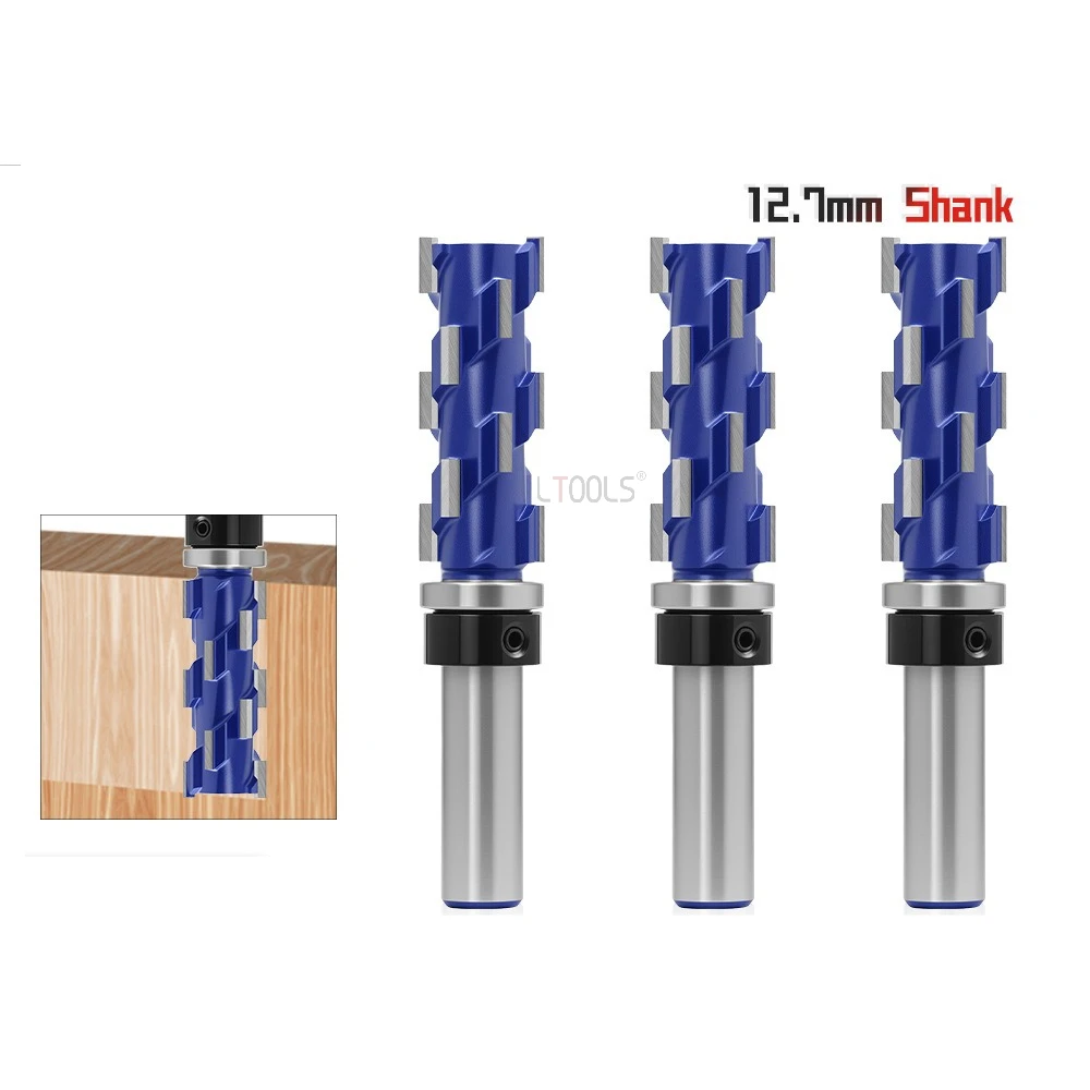 

1/2 Shank Bearing Straight Knife Woodworking Spiral Trimming Knife Bit Bakelite Milling Woodworking Auxiliary Tool Accessories