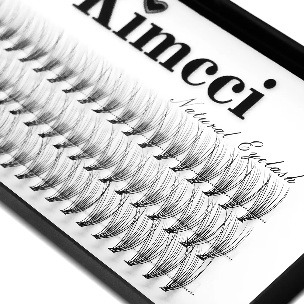 Kimcci 3D Russo Individuale Ciglia Estensione Visone Ciglia Professionisti Naturale 10P Ciglia Trucco Ciglia Finte Strumenti Cilia