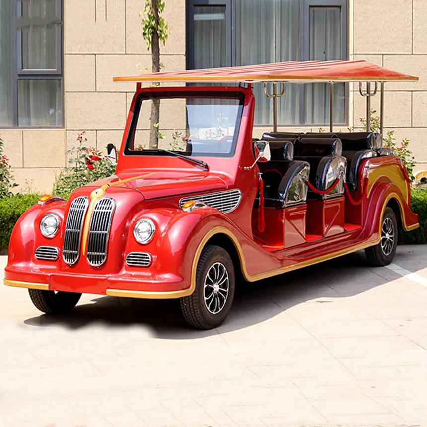 2/4/6-Seat Classic 8-Seat Retro Electric Classic Car With Flashing Multi-Color Lights Delivered To Your Door