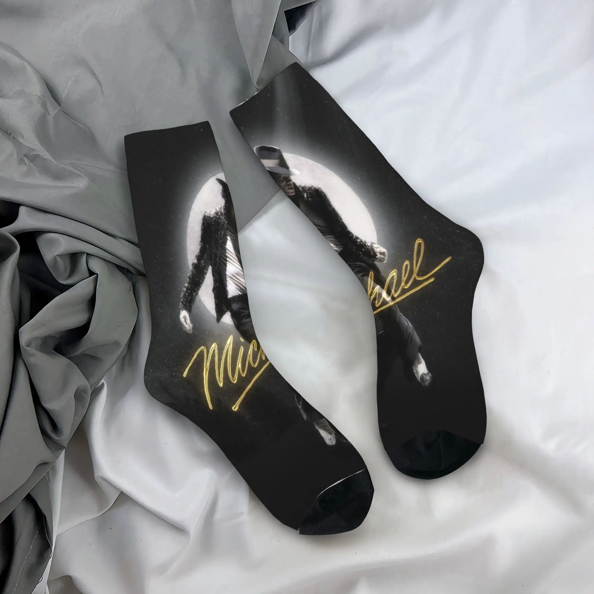 Casual Unisex Socks Michaels Jacksons The King of pop Merchandise Super Soft  Skateboard Sock All Season