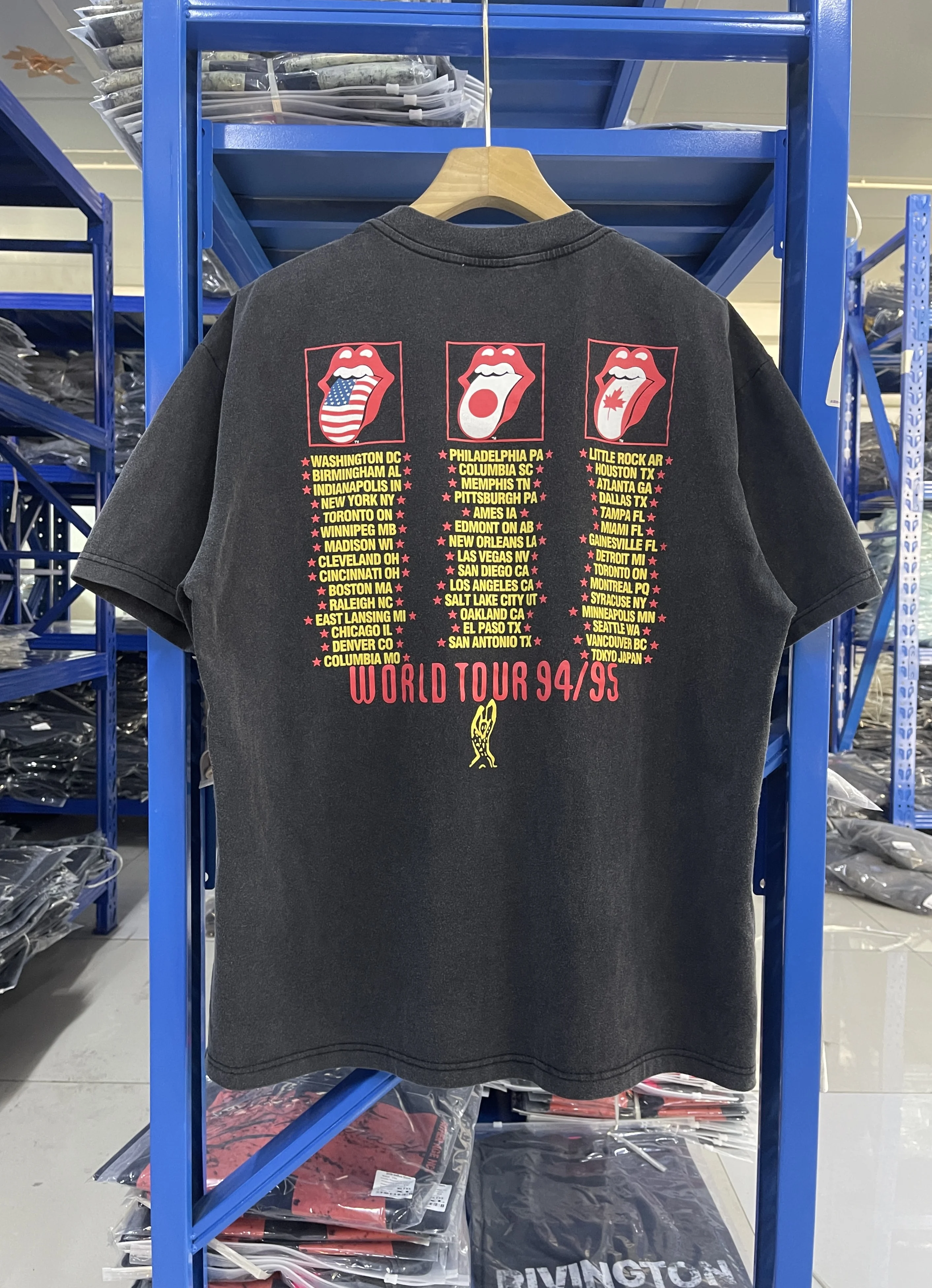 New Retro Vintage High Quality Printed Pattern Trendy Street Casual Loose Cotton T-shirt Washed Oversized Men Round Neck Top