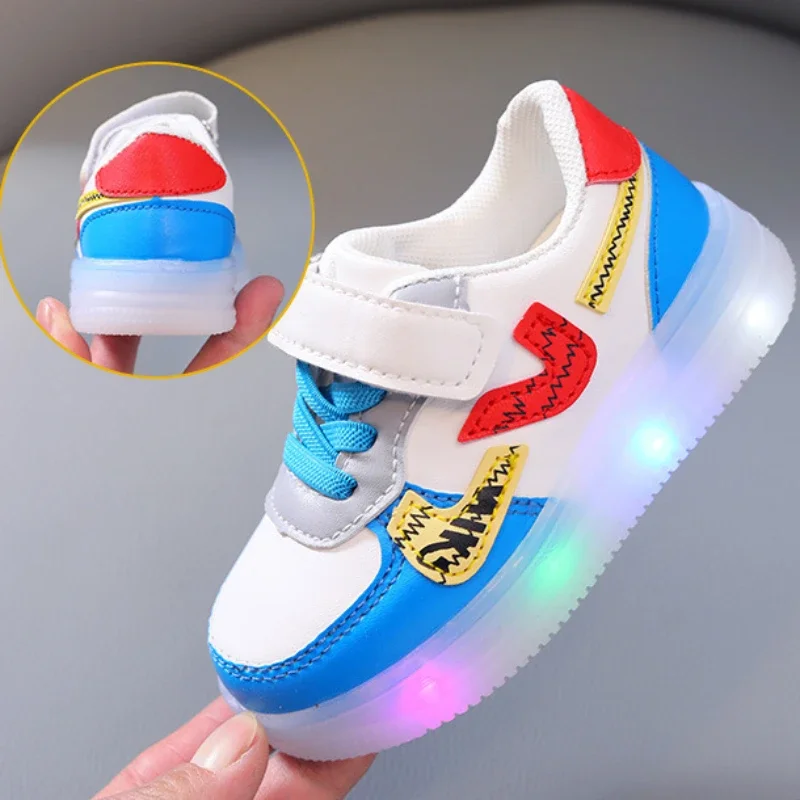 1-6 Years LED Baby Luminous Shoes Boys Glowing Children Sport Sneakers for Kids Girls Anti-slip Toddler Shoes Led Flash Lights