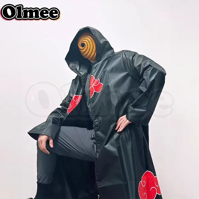 [Olmee] Akatsuki Taka Hebi Raincoat Pain Obito Cosplay Costume Ninja Sasuke Nagato Konan Dawn Waterproff Hoodie Cloak Cape Anime