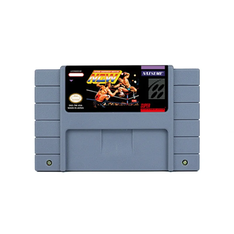 Natsume Championship Wrestling Action Game for SNES 16 BitRetro Cart Children Gift