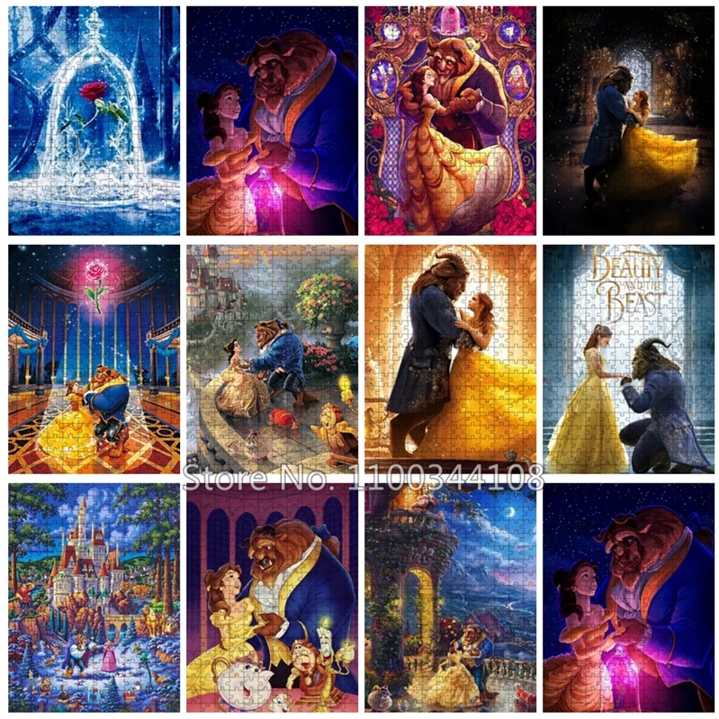 Beauty and The Beast Puzzle Disney Belle Princess Diy Creative Jigsaw Puzzles Creativity Imagine Toys Home Decor Living Room