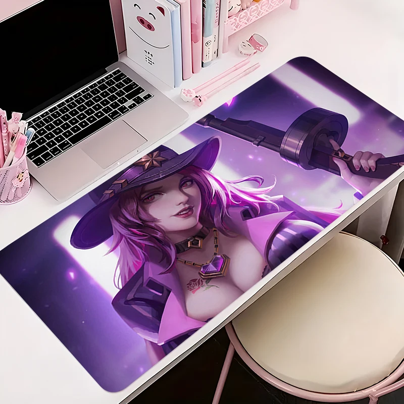 

Mouse Pad HD PC Accessories Keyboard Mat Anime Pattern Anti-slip L-league Of Legends Miss Fortune Rubber Mousepad Gamer Desk Mat