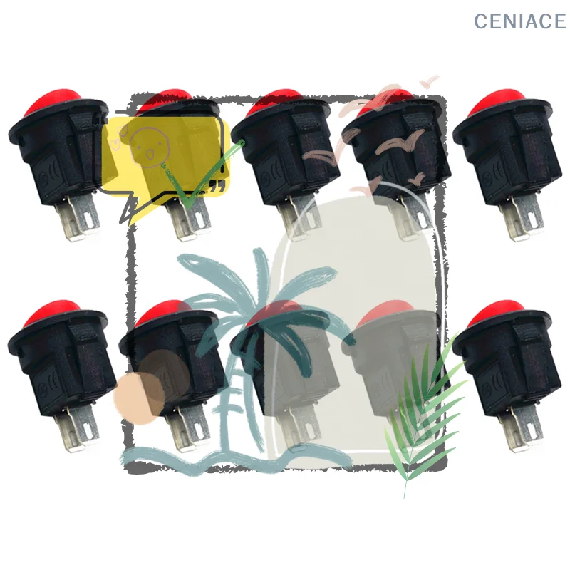 Customize Your Dashboard! 10pcs KCD11 Small Round Boat Rocker Switches, Mini ON-OFF Toggle Controls