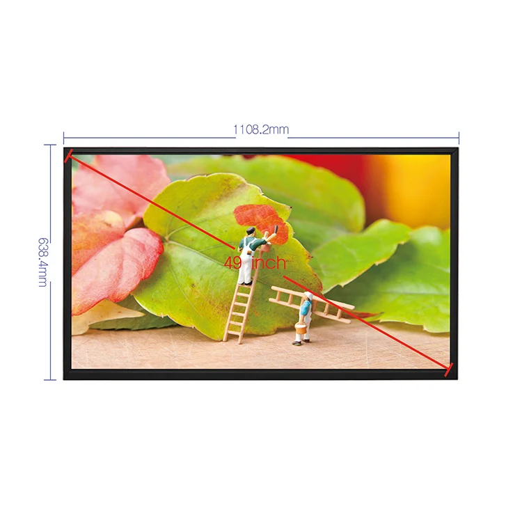 49 inch lcd display Panel high light 2500 nits window facing 2k screen for Media Digital signage