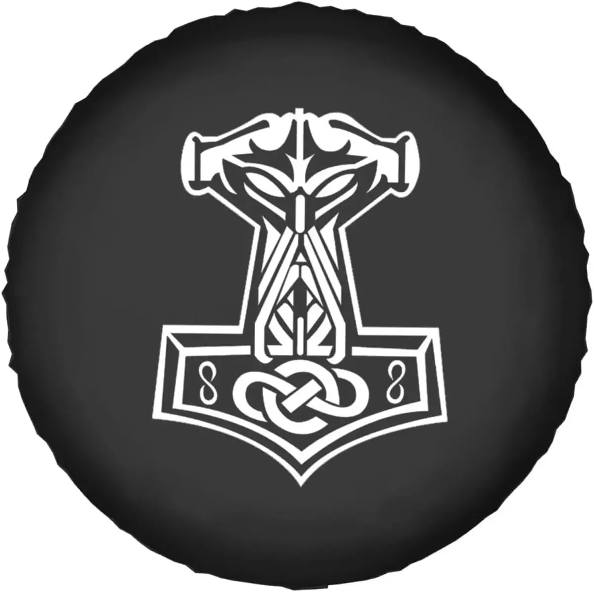 Vikings Hammer Mjolnir Norse Spare Tire Cover Wheel Protectors Weatherproof Universal Trailer Rv SUV Truck and Many Vehicle