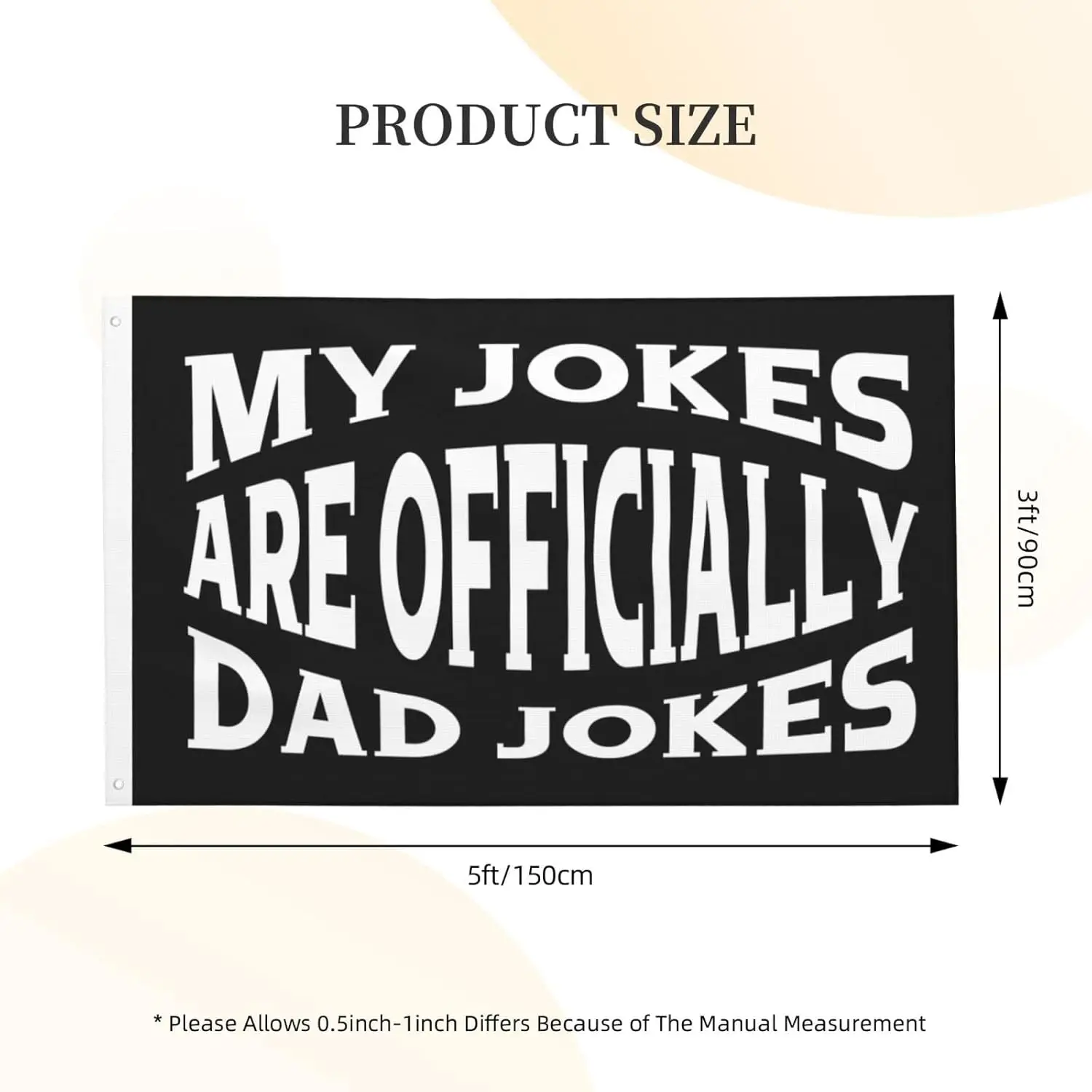 Flagicts 100% Polyester My Jokes Are Officially Dad Jokes Flag