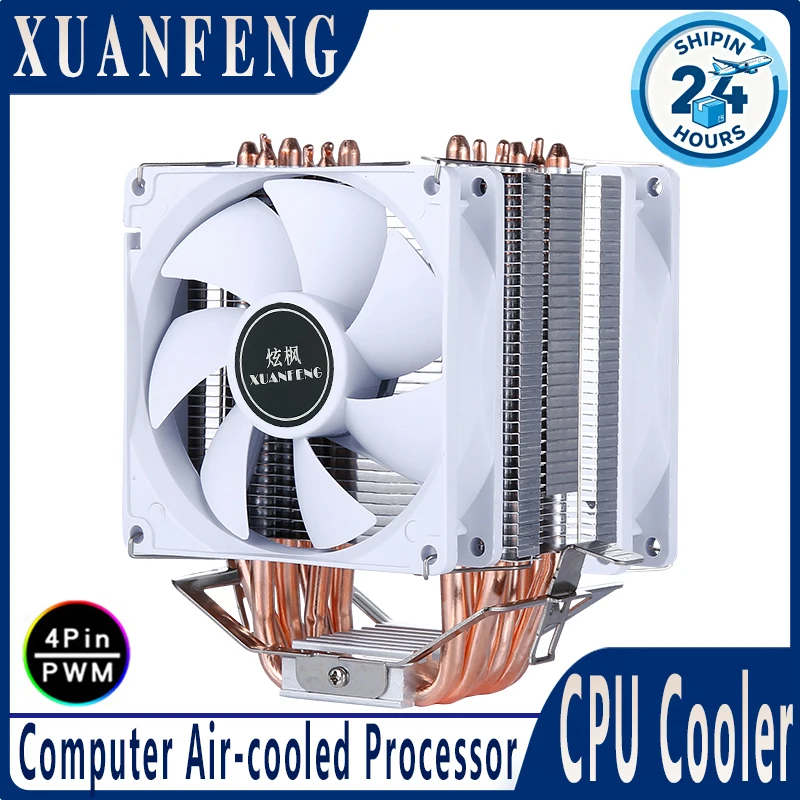 

Computer Cooler Processor 2/4/6 Heat Pipe Air-cooled CPU Cooling Fan Installing LGA2011 x79 x99 E5 2066 115x 1200 1700 1366 AMD