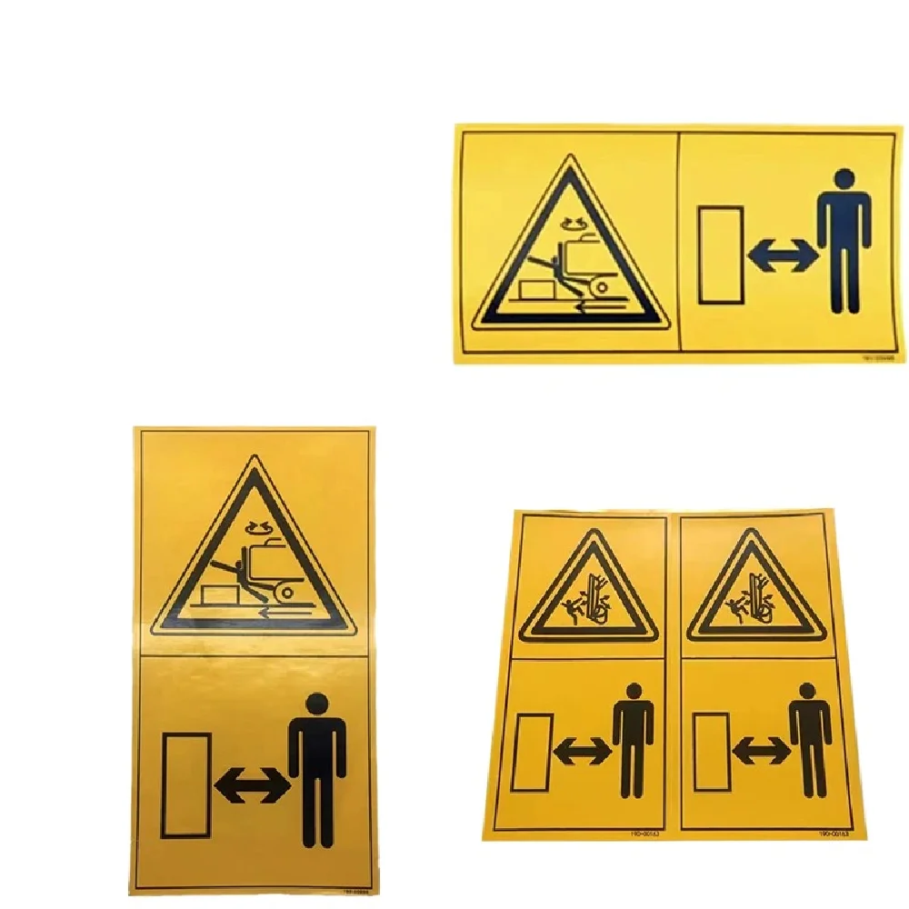 Excavator Supplies For Komatsu Hitachi SANY Kato Doosan Hazard Signs Into Prohibition Safety Sticker Dangerous Sticker