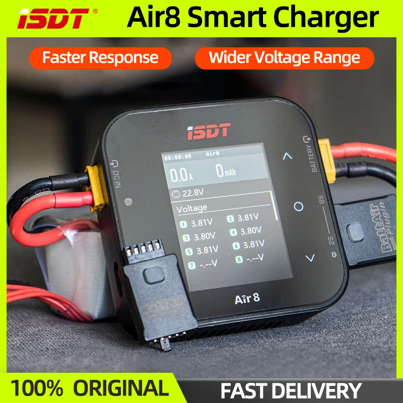 

Зарядное устройство ISDT Air8 Lipo Balance Battery Smart Charger Discharger (без подключения) для RC Life Lilon Lipo LiHv ULiHv Pb NiMH/Cd Battery