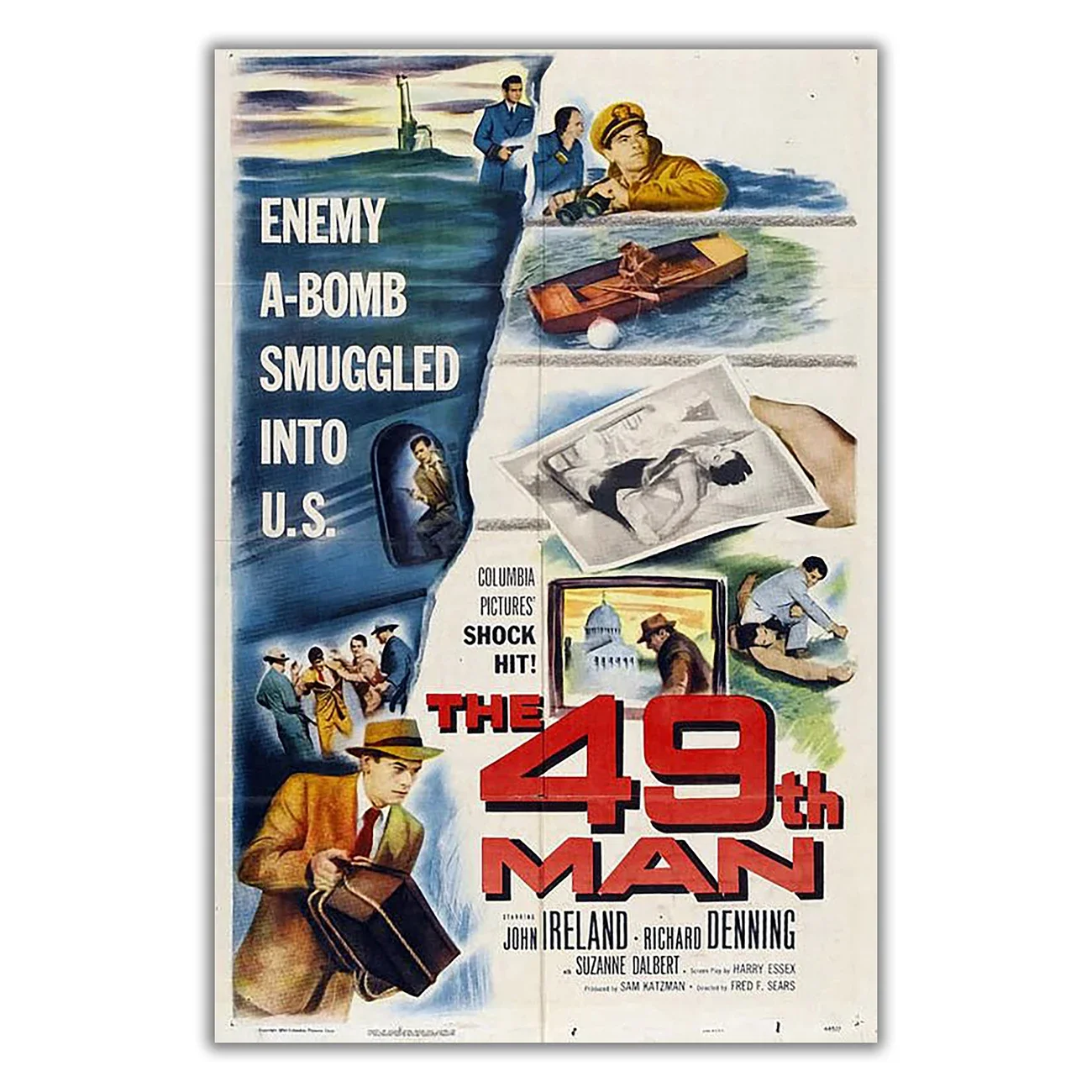 WM3364 The 49th Man Classic Movie HD Silk Fabric Poster Art Decor Indoor Painting Gift