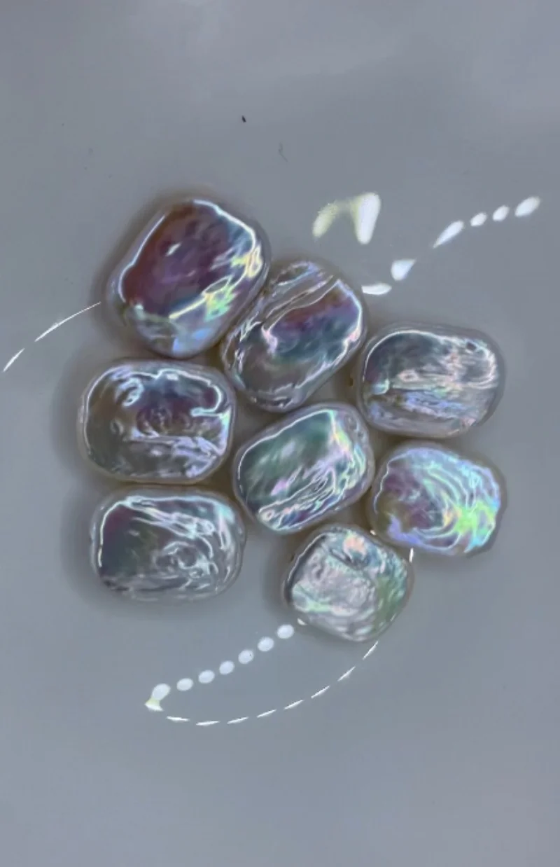 

4A 13x18mm Natural Pearl Baroque Freshwater Pearl Rectangular Bead for Jewelry Making DIY Necklace Earrings Bracelet Accessories