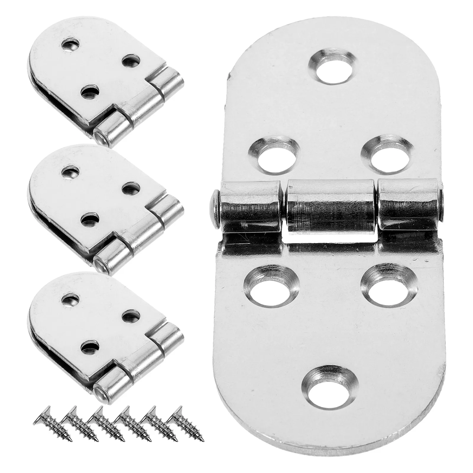 

4 Pcs Semi-circle Hinge Marine Hinges Door with Screws for Doors Cabinet