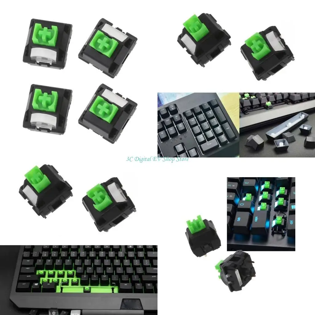 E74D 4PCS Green Switches RGB for Blackwidow Game Keyboards