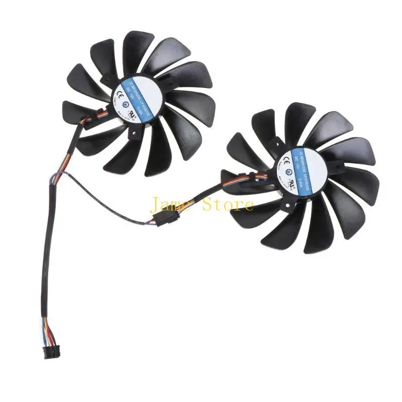 LX0B VGA Fan Graphics Card Cooling 4Pin 12V 0.45A FDC10U12S9-C for  Radeon RX